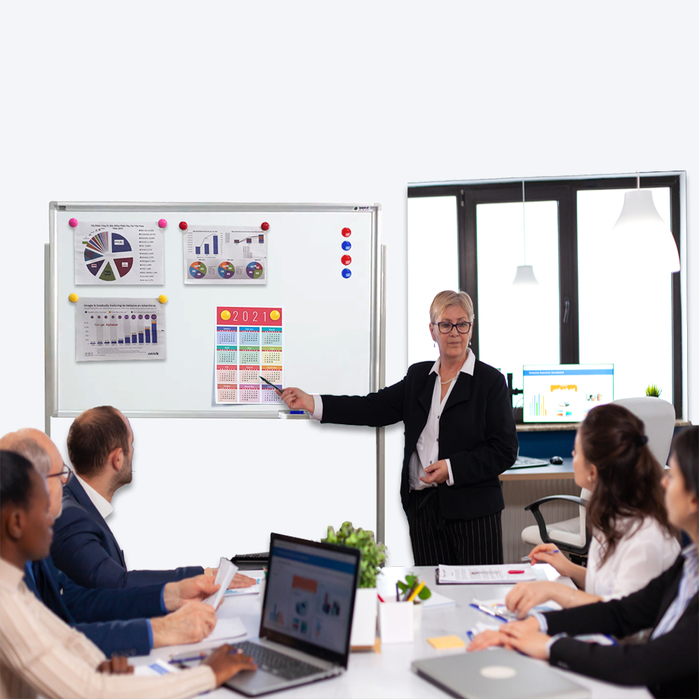 Bảng Từ Trắng Di Động Chân Đẩy Vadoto EcoTech (VDT310-E3)