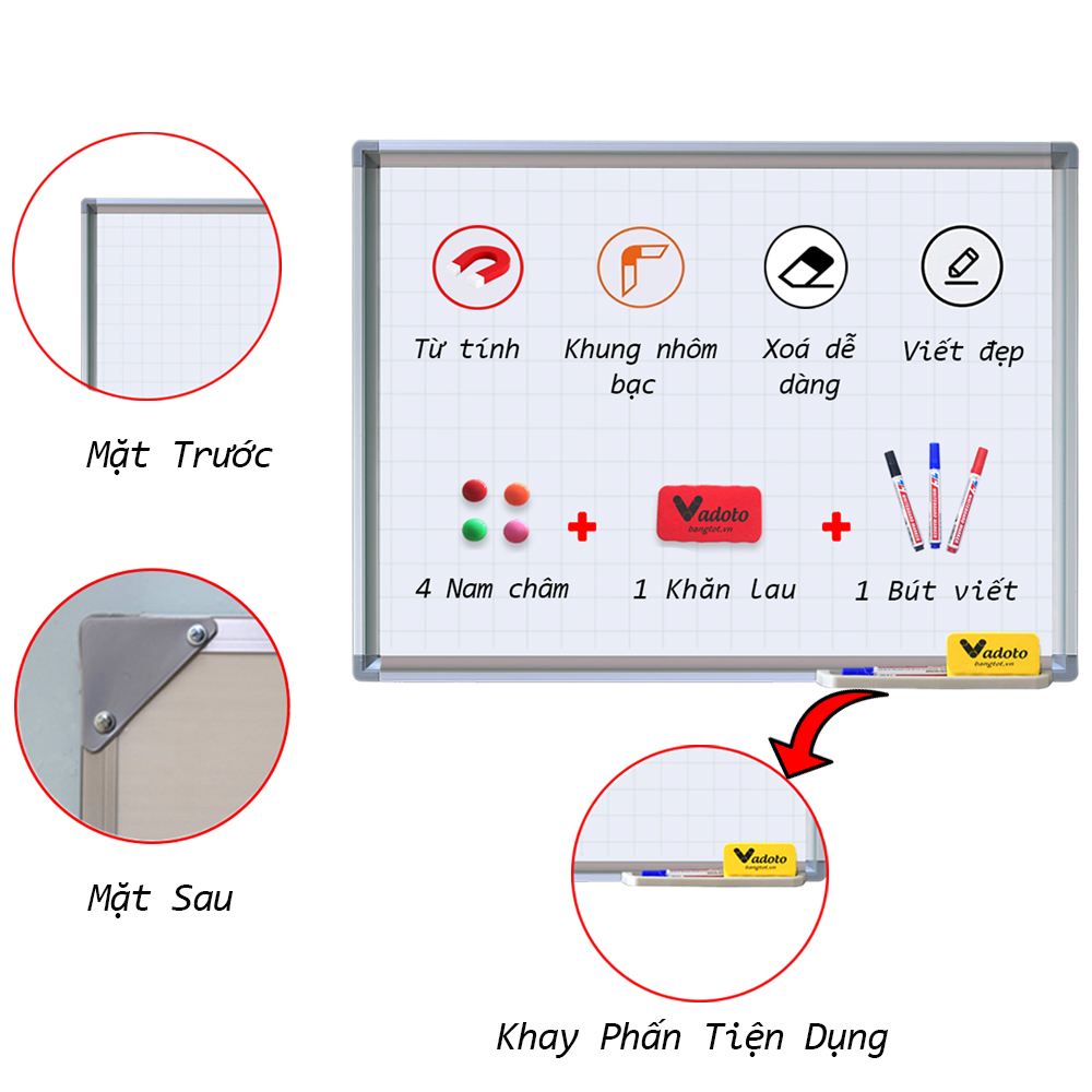 Bảng Từ Trắng Văn Phòng Vadoto EcoTech (VDT110-E2)