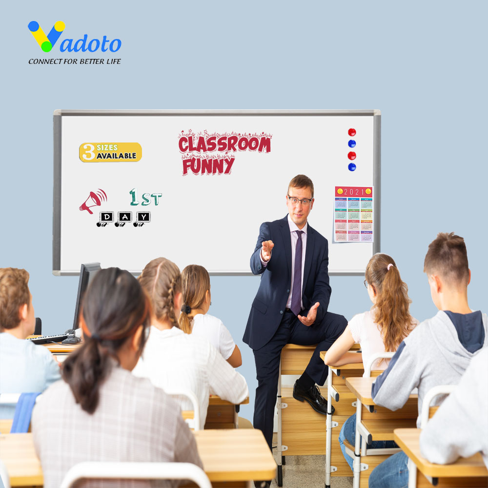 Bảng Trắng Ceramic Chống Rung, Chống Xước Cao Cấp Vadoto ( VDT120-VSC2)