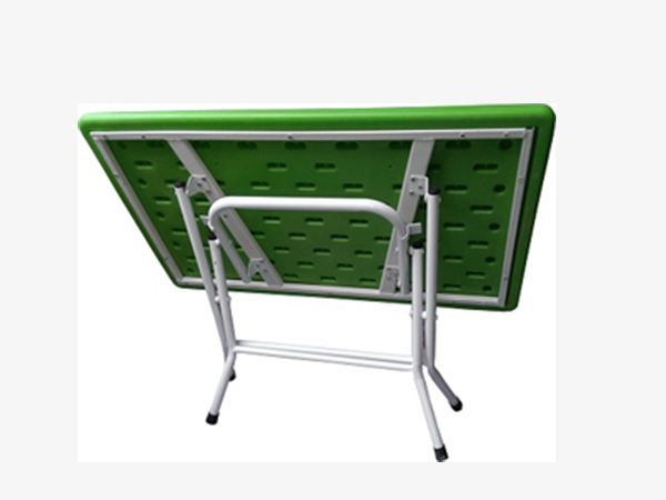 Bàn Nhựa Đúc 2 Lớp Chân Sắt