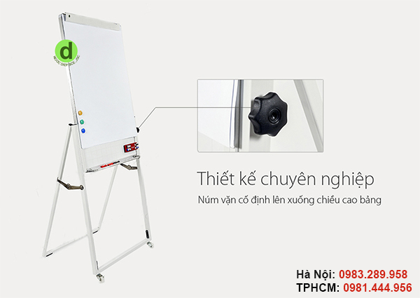Bảng Flipchart Cao Cấp VADOTO BUSAN FA01 – Điều Chỉnh Chiều Cao, Gấp Gọn, Bánh Xe Di Động
