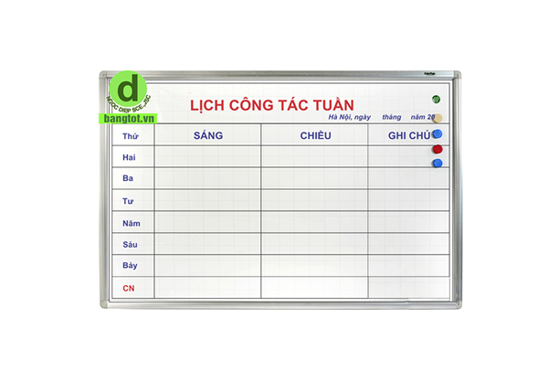 Bảng lịch công tác tuần