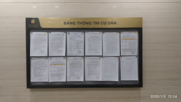 Bảng Thông Tin Cư Dân Tòa Nhà