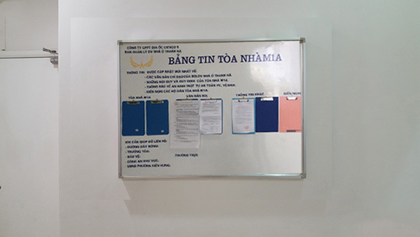 Bảng tin tòa nhà – M1A Thanh Hà