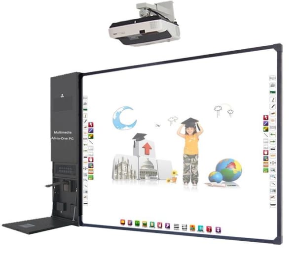 Bảng Trắng Tương Tác Trực Tuyến 96 Inch Thông Minh Với Máy Chiếu