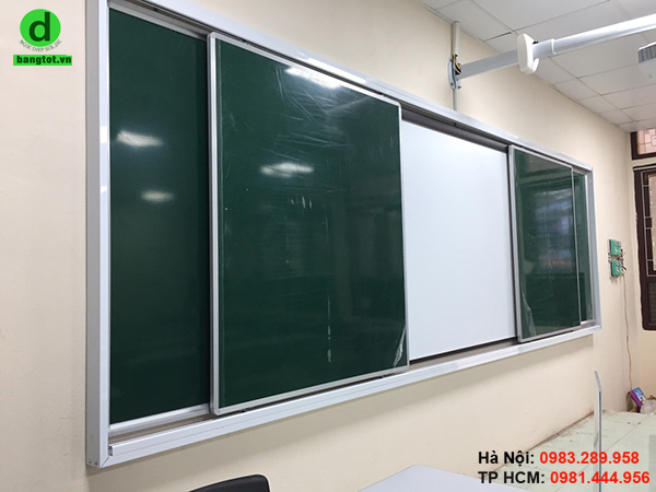 Lắp đặt bảng trượt ngang cho Học viện tài chính