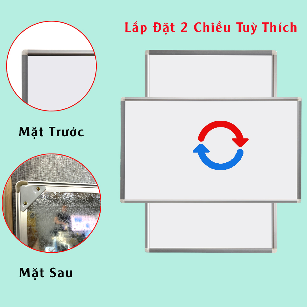 Bảng Từ Trắng Viết Bút Lông Không Dòng Kẻ Vadoto Nanotech (VDT120-N2)