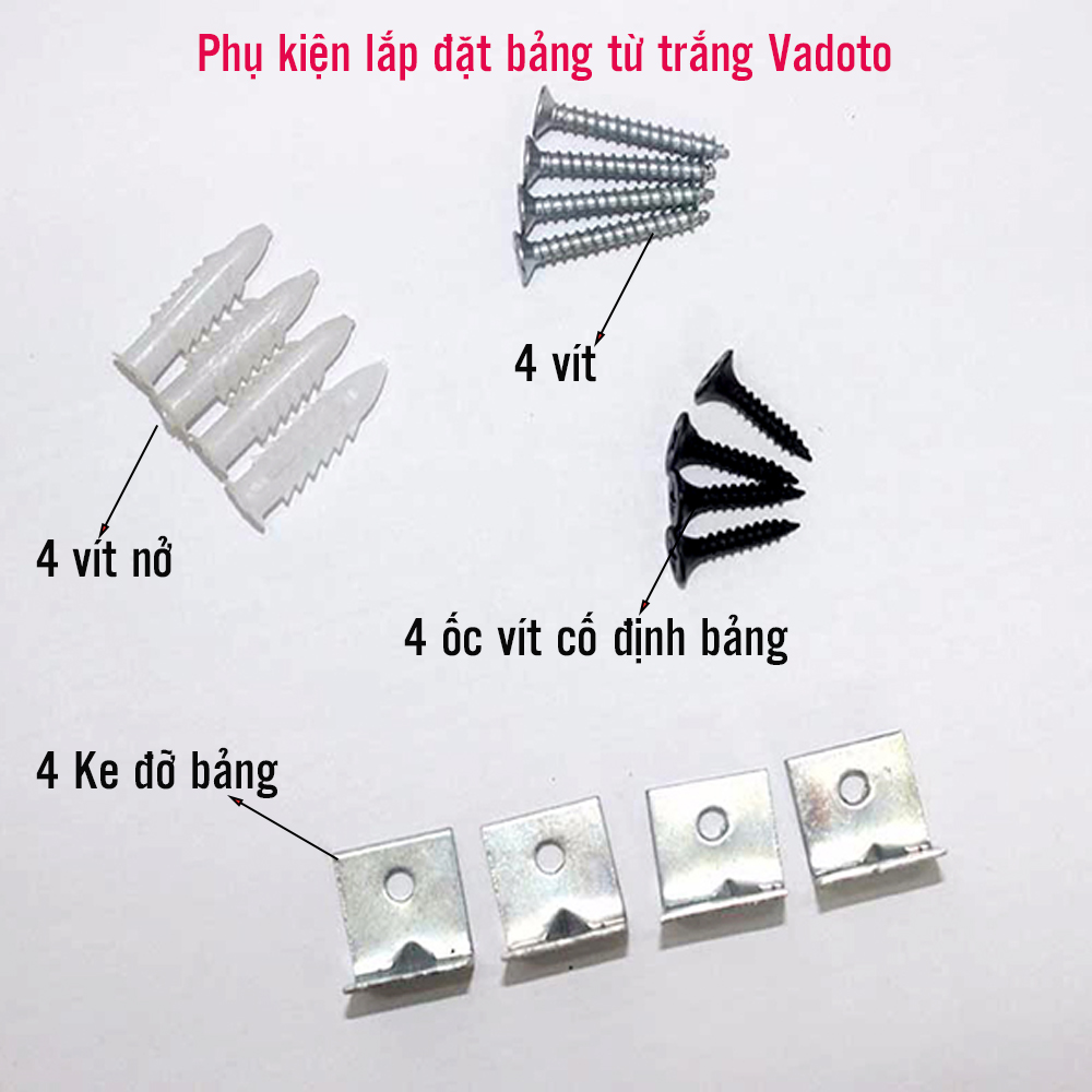 Bảng Từ Trắng Treo Tường Cao Cấp Cỡ Nhỏ Vadoto NanoTech (VDT110-N1)