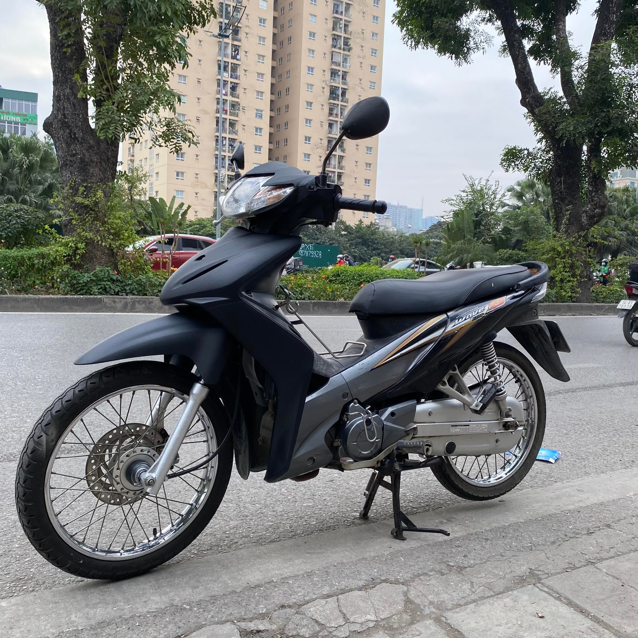 Tem xe Honda Wave  016  Tem xe thiết kế Repsol xanh trắng