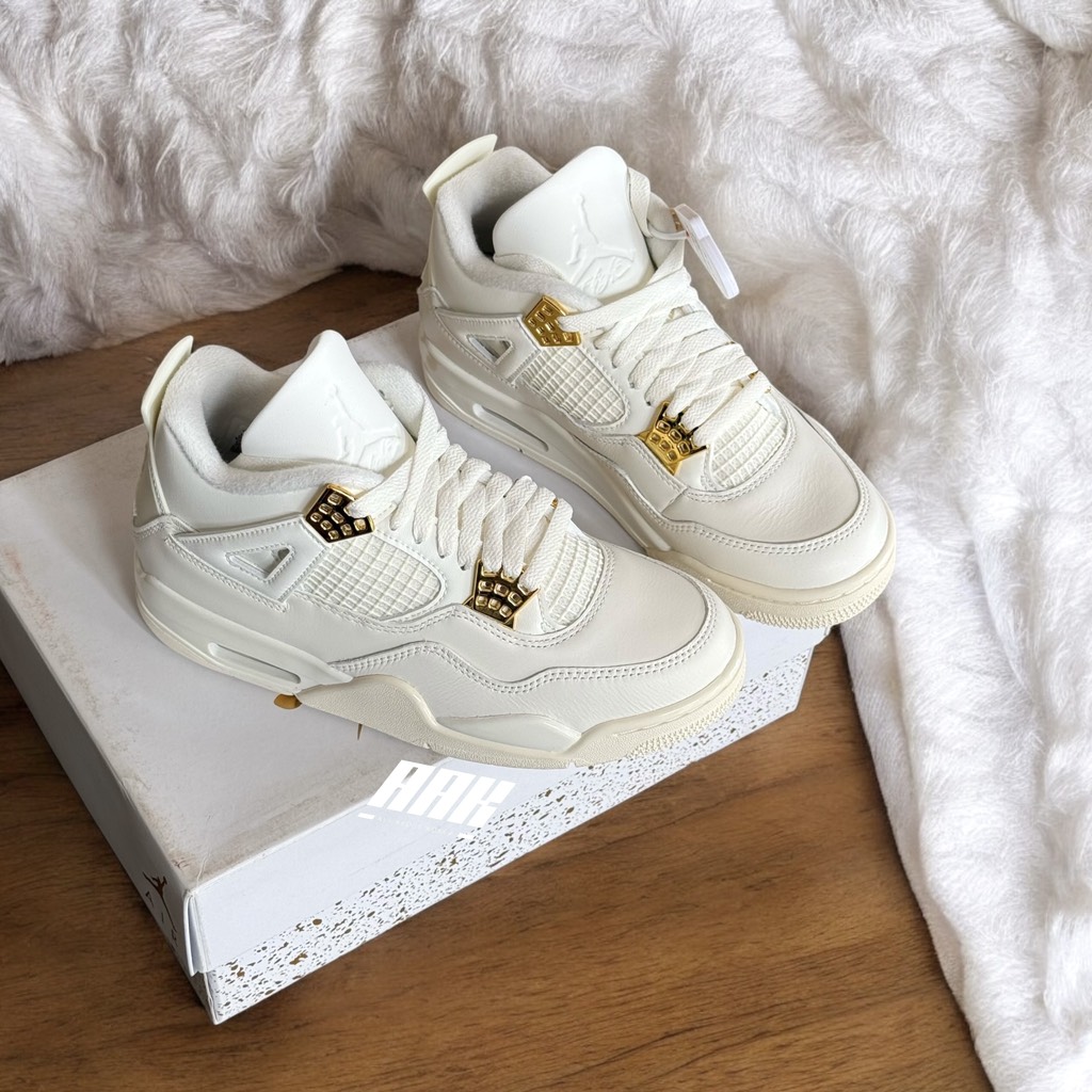 NIKE AIR JORDAN 4 ‘SAIL METALLIC GOLD’ - (AQ9129-170)