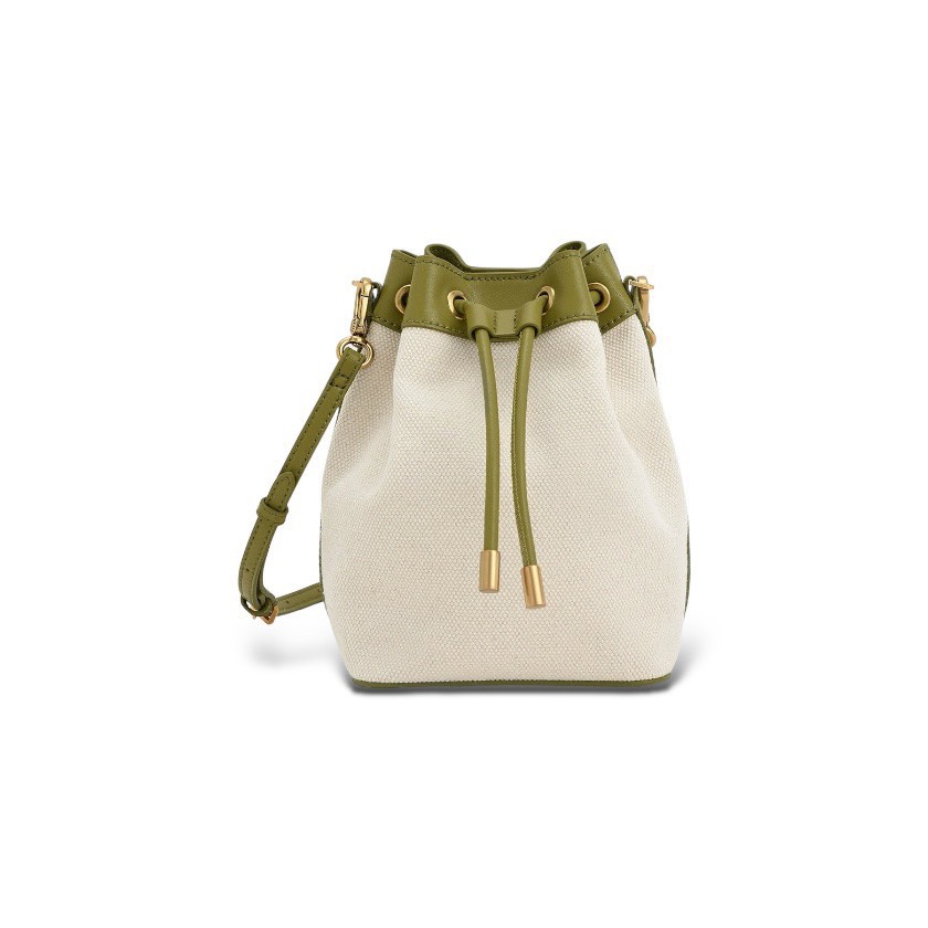CHARLES&KEITH WOVEN HANDLE CANVAS BUCKET BAG - MULTI ( CK2-10840452-1)