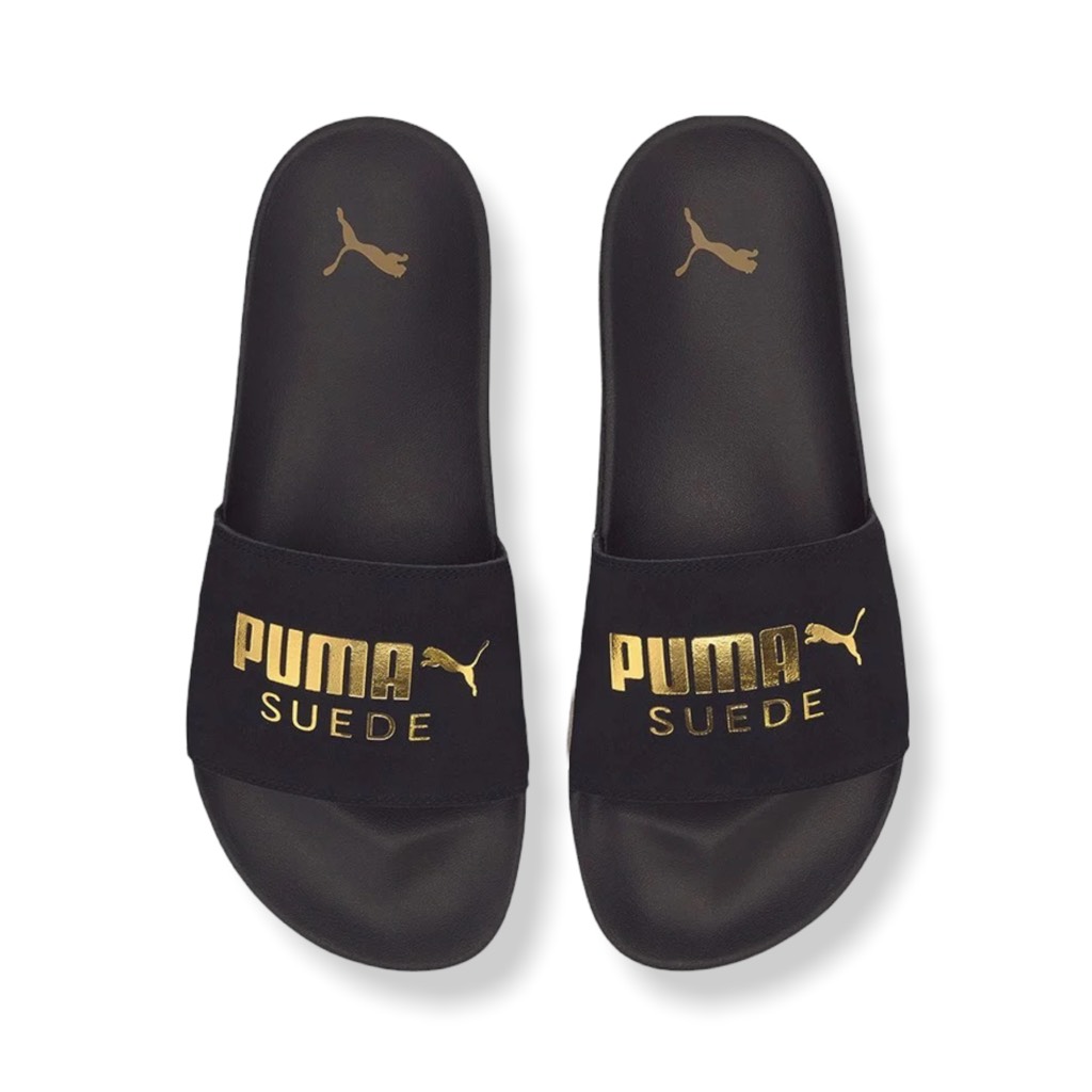 PUMA SUEDE SLIDES BLACK