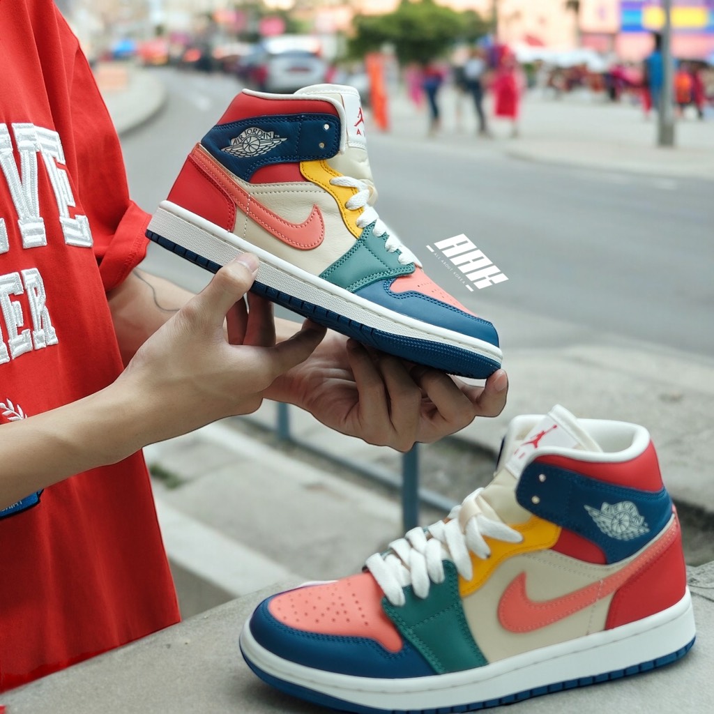 NIKE AIR JORDAN 1 MID SE 'MULTI COLOR' - (DN3738 400)