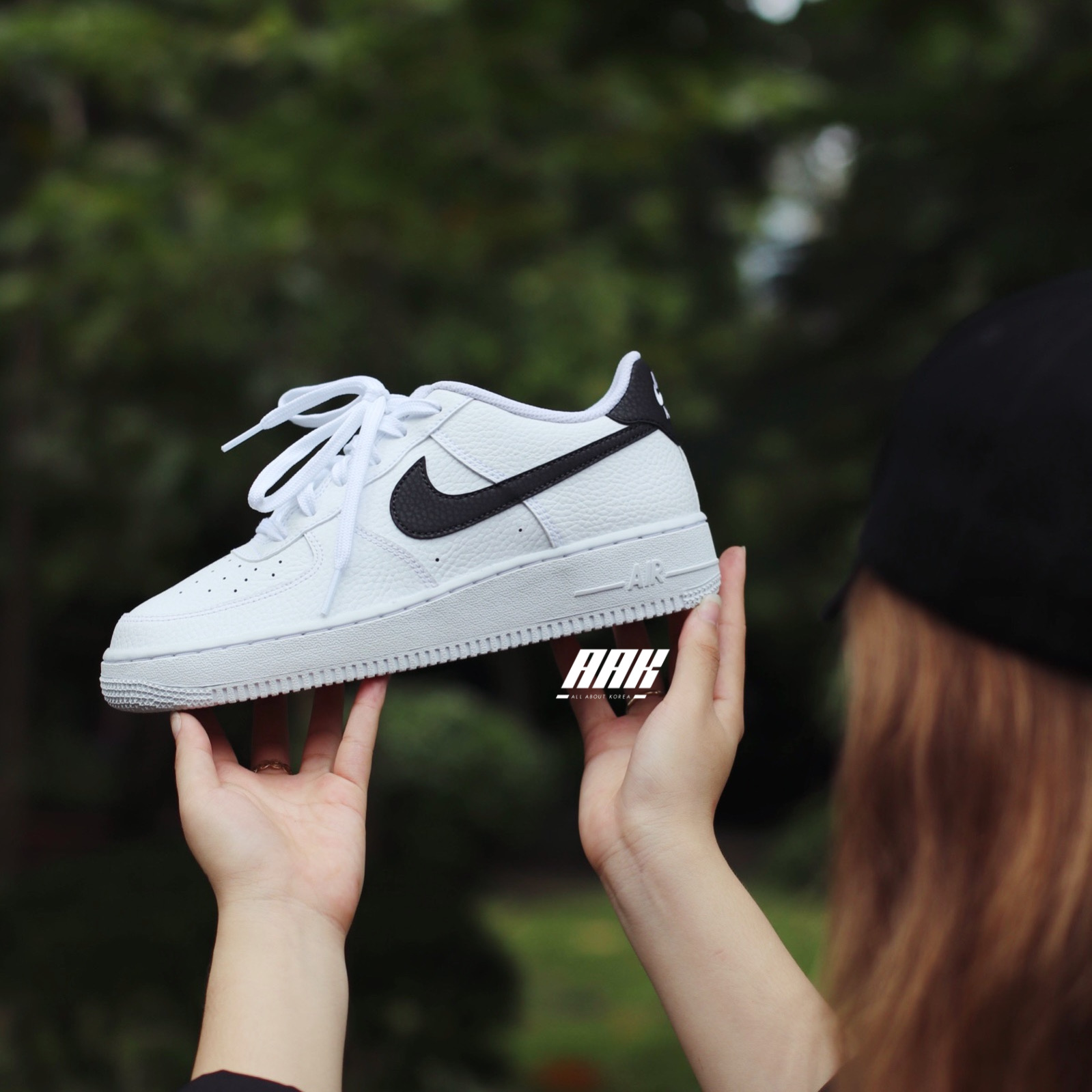 NIKE AIR FORCE 1 (GS) WHITE/BLACK - CT3839 100