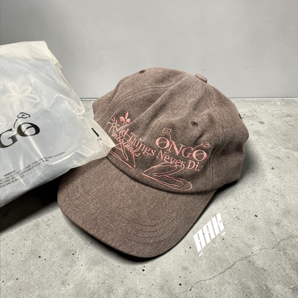 ONGO DENIM FLOWER KNOT CAP (Vintage Brown)