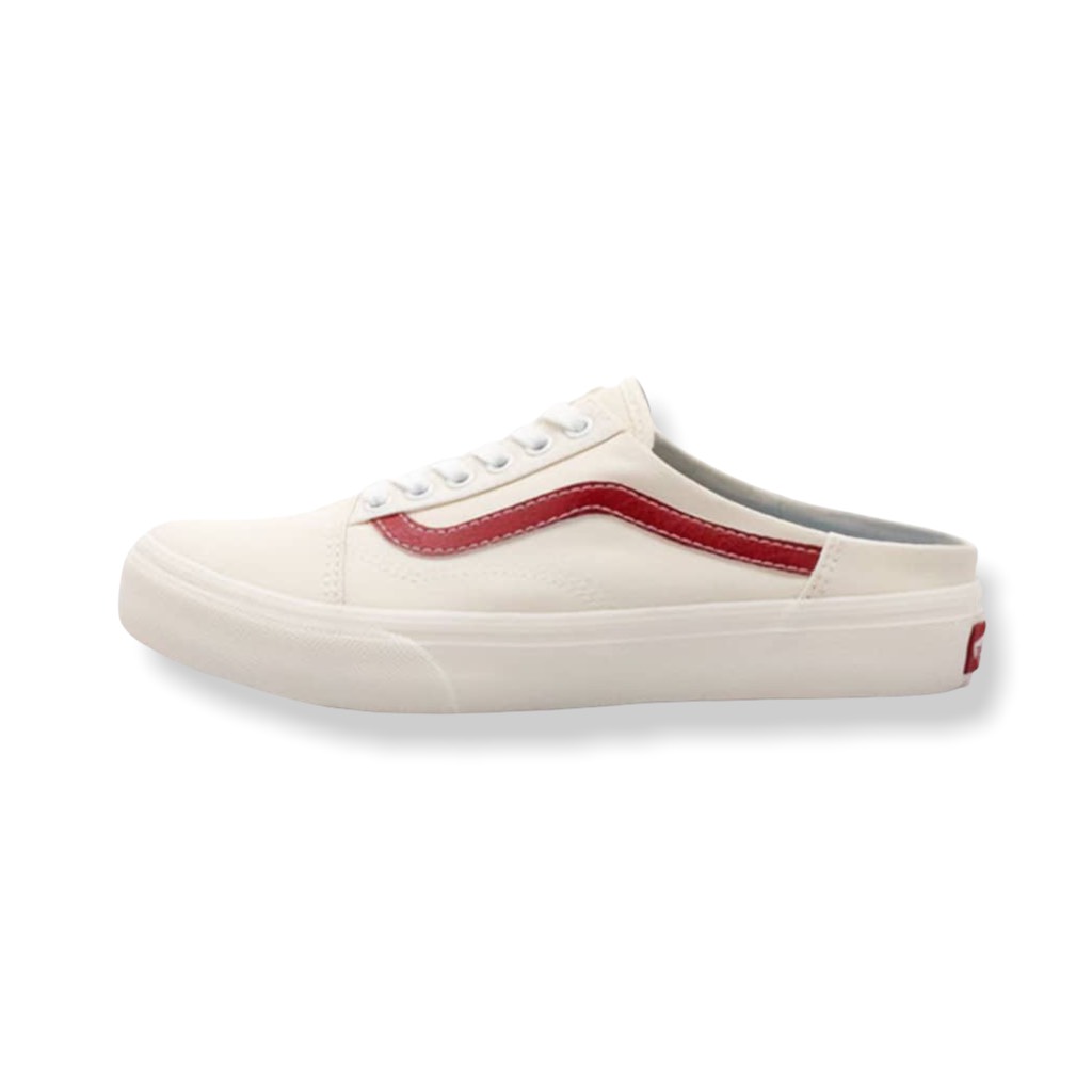 VANS OLD SKOOL MULE WHITE RED- 590747-0002