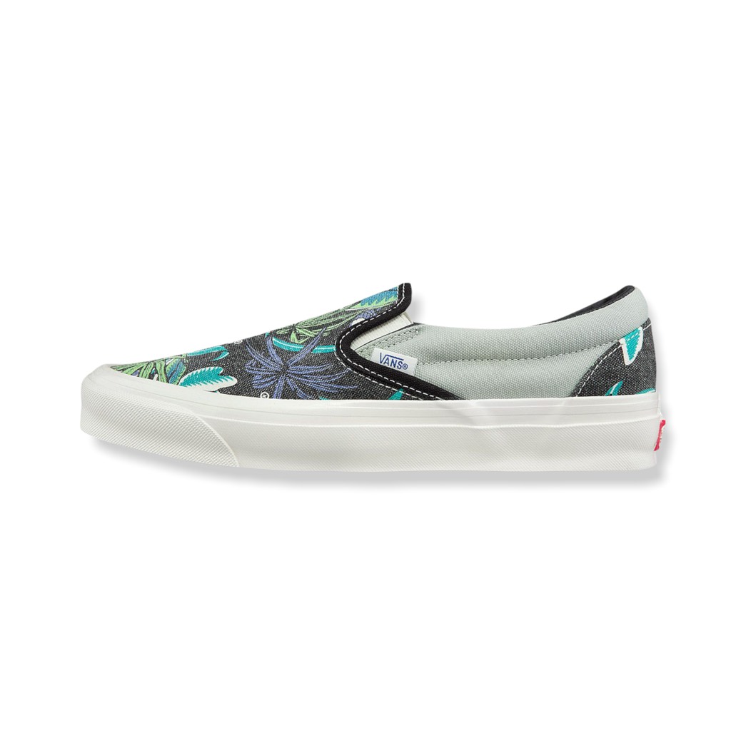 VANS OG CLASSIC SLIP-ON LX PARROT HAIWAIIAN BLACK - VN0A45JK4KX- SIZE 41