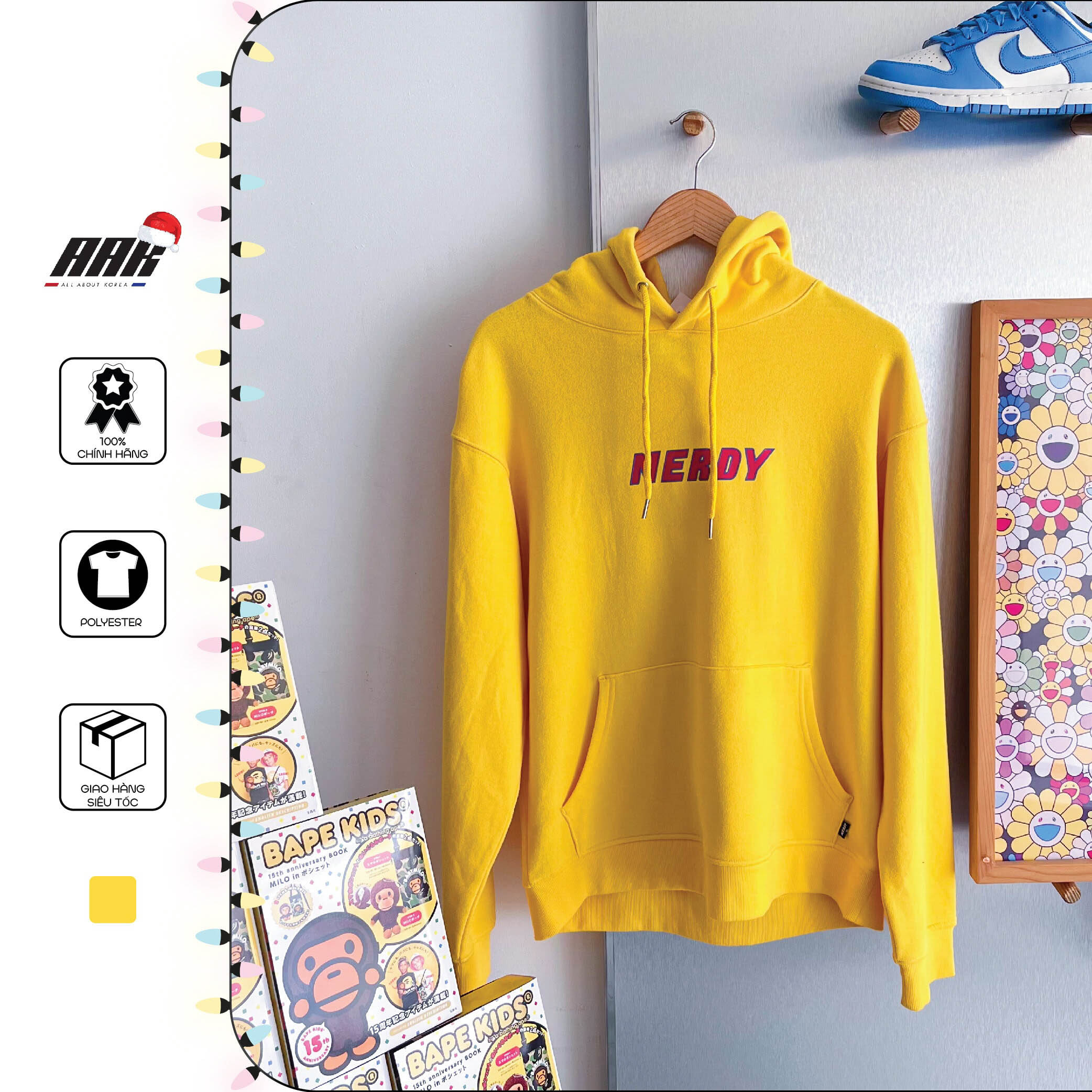 NERDY PULLOVER HOODIE YELLOW