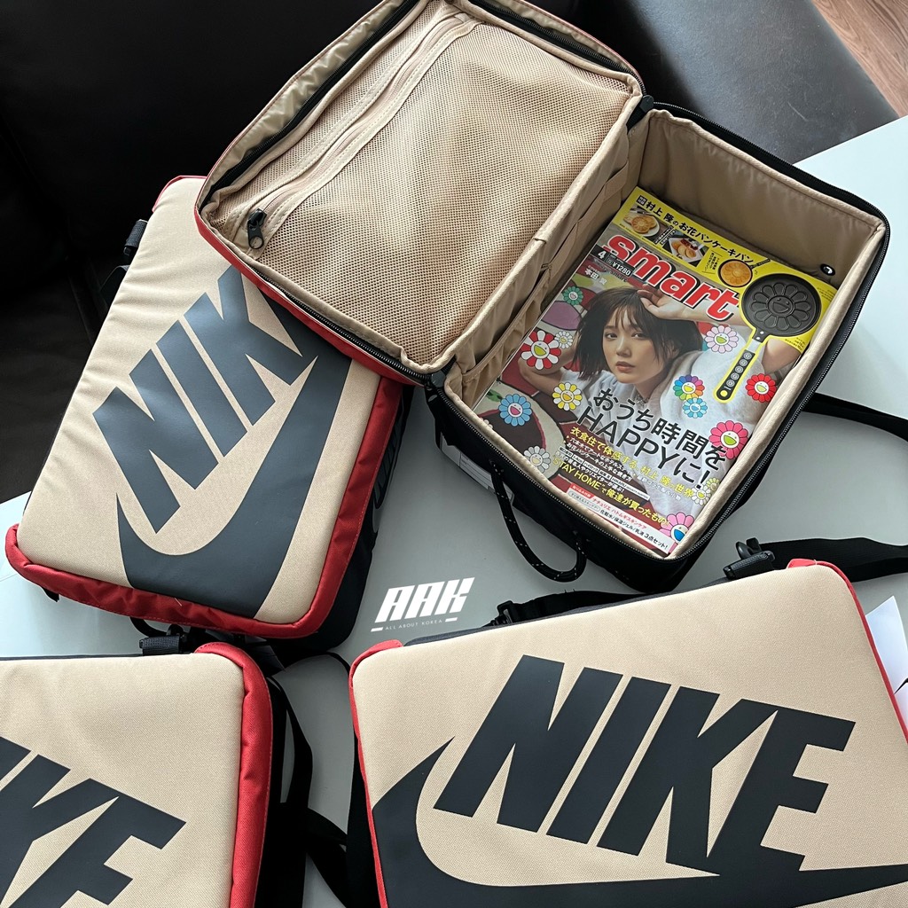 NIKE SHOES BOX BAG - BEIGE