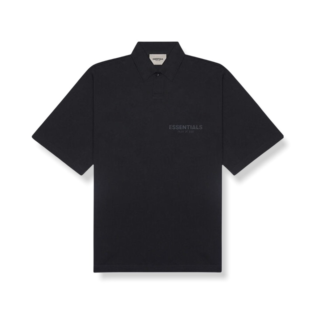 ESSENTIAL BLACK LOGO POLO TEE - M - (STRETCH LIMO) 125SP202020F