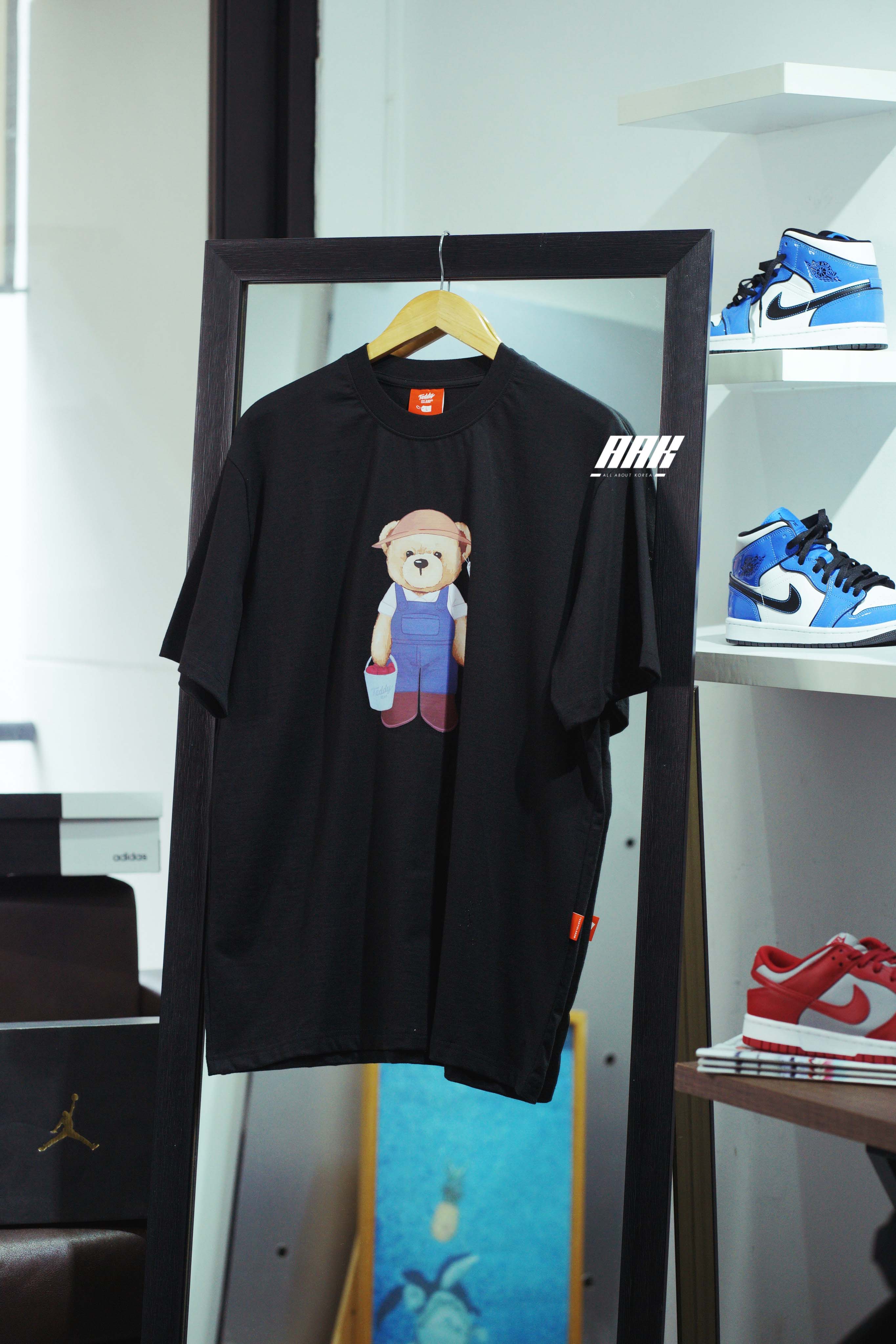 TEDDY ISLAND TEE - PAIL TEDDY (22SS03) - BLACK