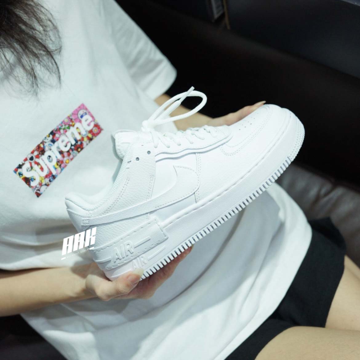 NIKE AIR FORCE 1 SHADOW TRIPLE WHITE - CI0919 100