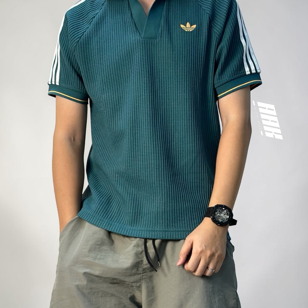 Polo Adidas Originals Waffle Knit '‘Green'’ (KC0691)