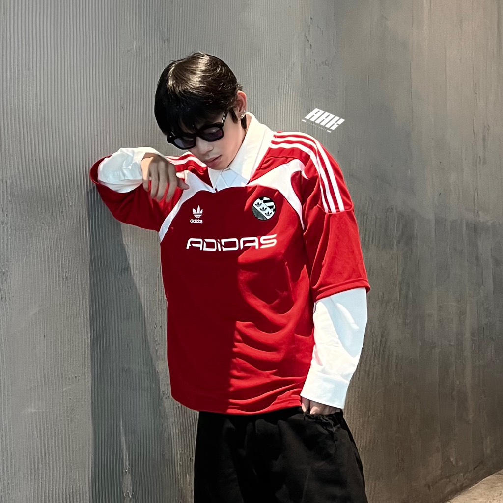 ADIDAS ADILENIUM OVERSIZED SHORT SLEEVE JERSEY 'Better Scarlet' - IW3637