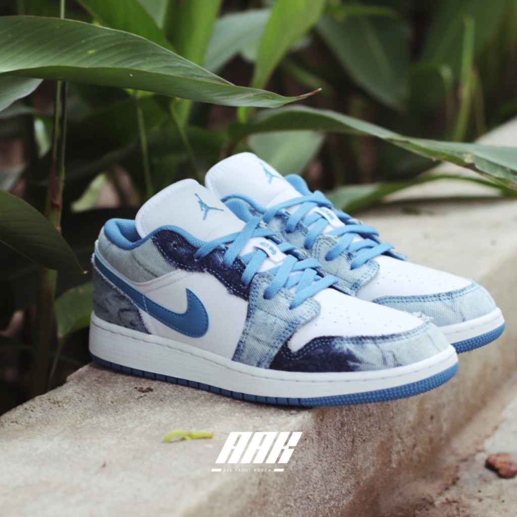 NIKE AIR JORDAN 1 LOW WASHED DENIM - DM8947 100