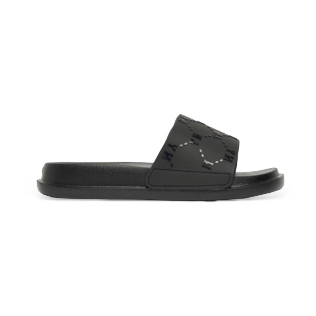 MLB Chunky Mound Dia Monogram Slides ALLWHITE-ALLBLACK