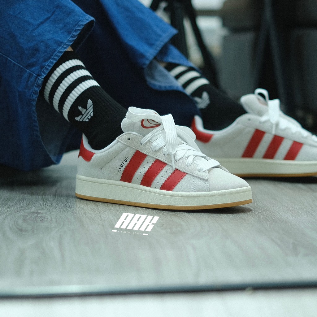 ADIDAS CAMPUS - WHITE SCARLET  ( GY0037)