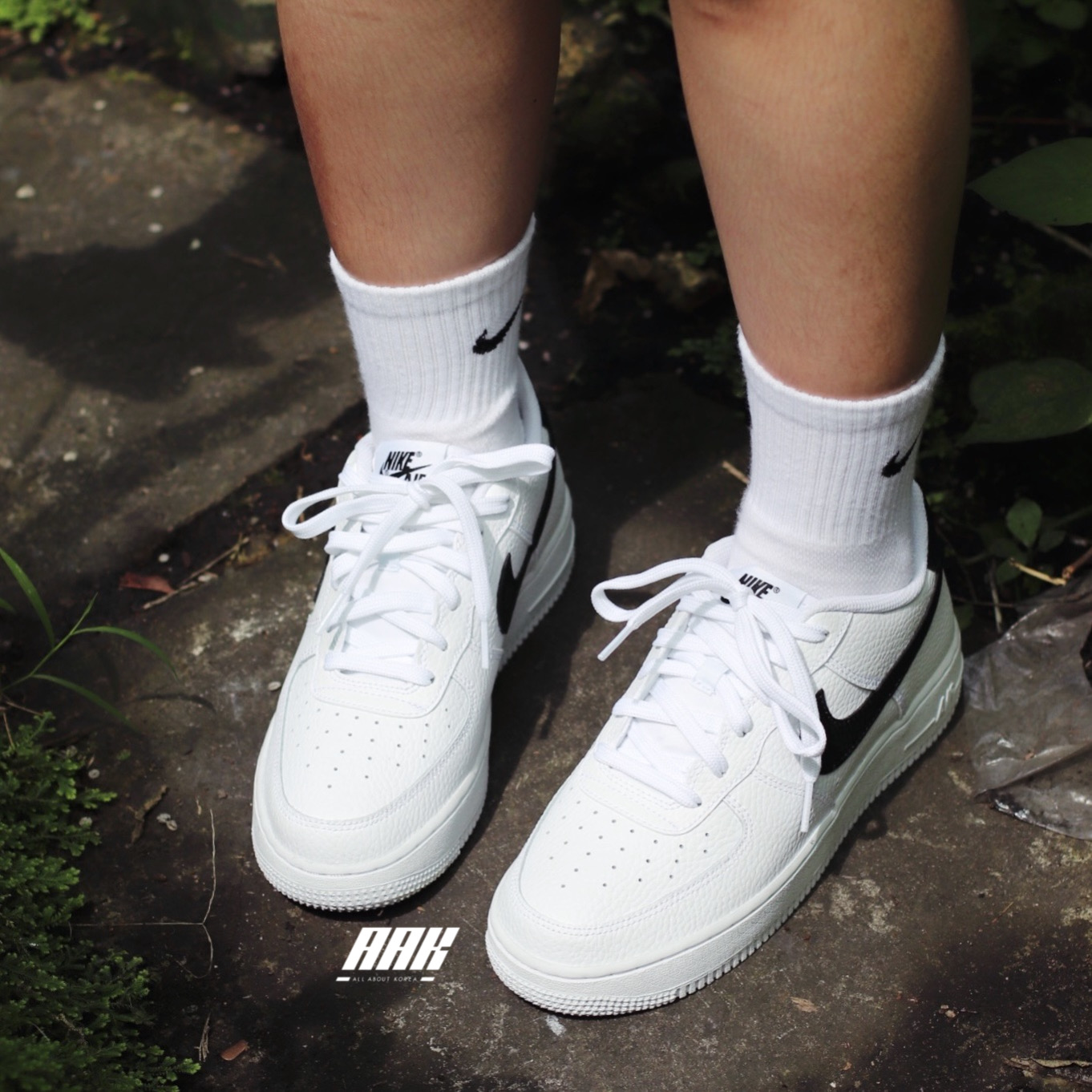 NIKE AIR FORCE 1 (GS) WHITE/BLACK - CT3839 100