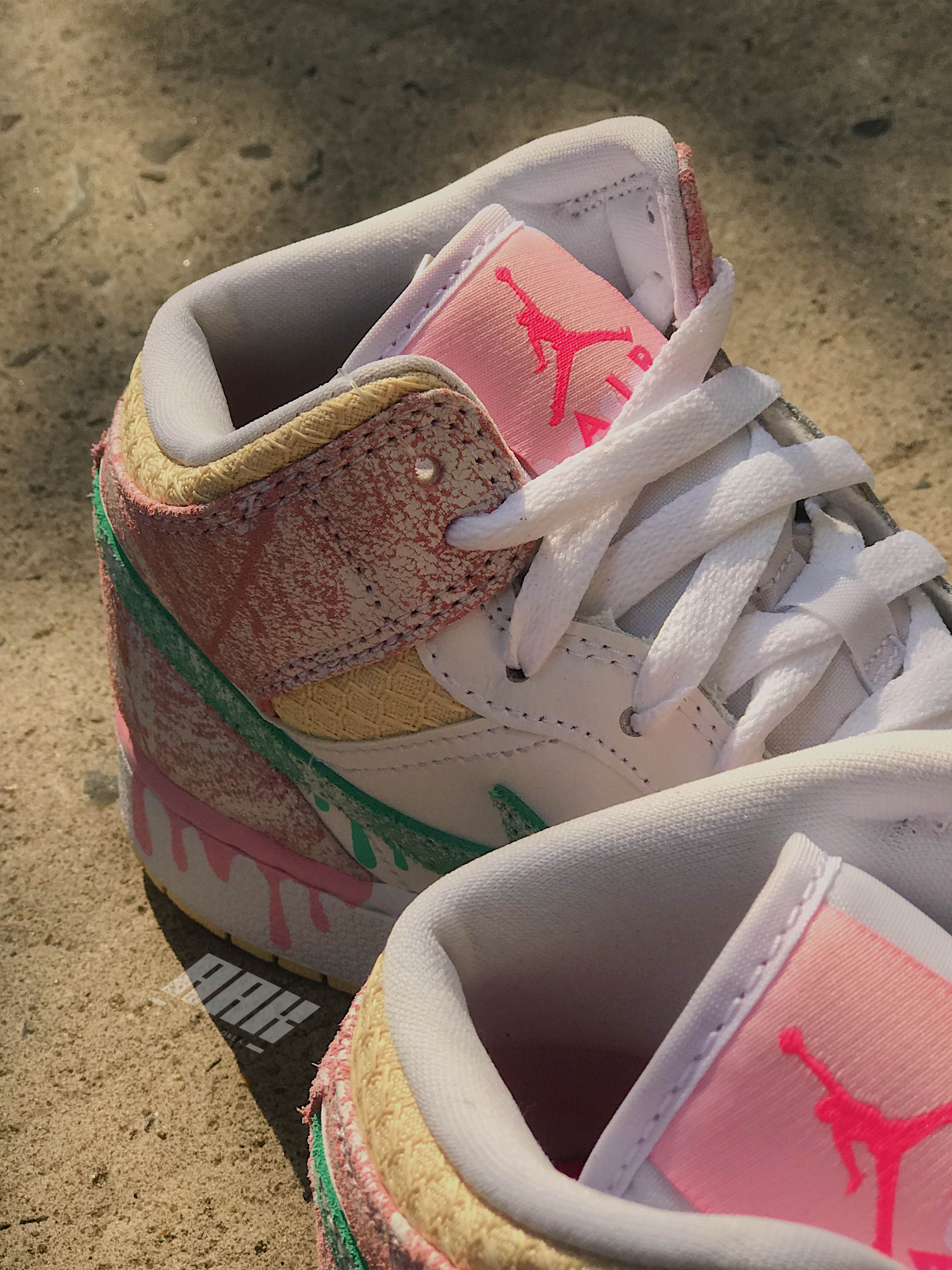 AIR JORDAN 1 MID PAINT DRIP - DD1666 100 | ALL ABOUT KOREA