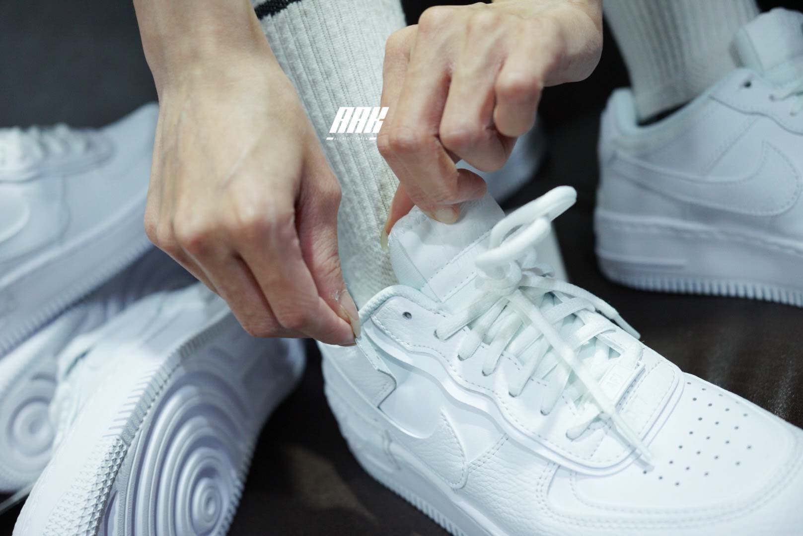 NIKE AIR FORCE 1 SHADOW TRIPLE WHITE - CI0919 100