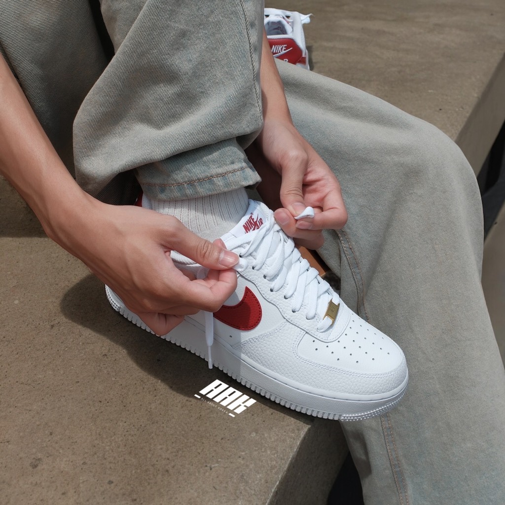 NIKE AIR FORCE 1 "WHITE RED" ( CZ0326 100 )