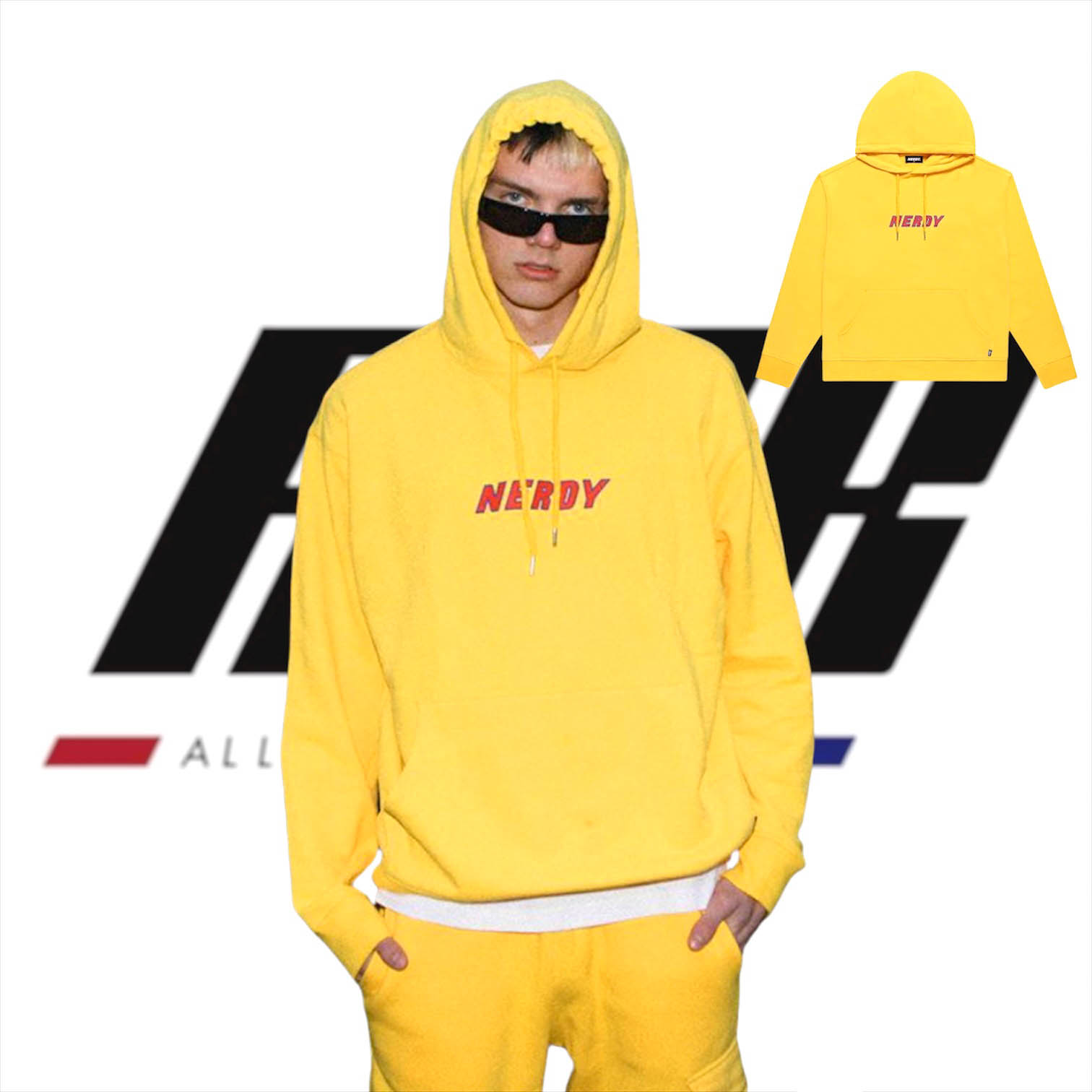 NERDY PULLOVER HOODIE YELLOW