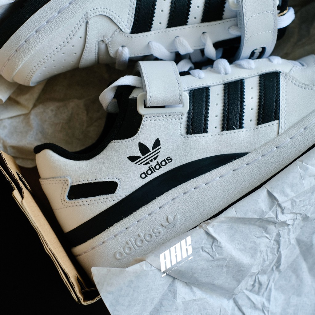 ADIDAS FORUM LOW BLACK WHITE - FY7757