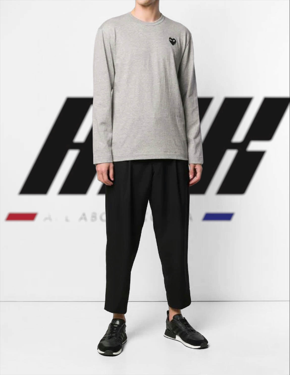 CDG BLACK PLAY COMME DES GARCONS LONGSLEEVE - AZ T122 051 1 4