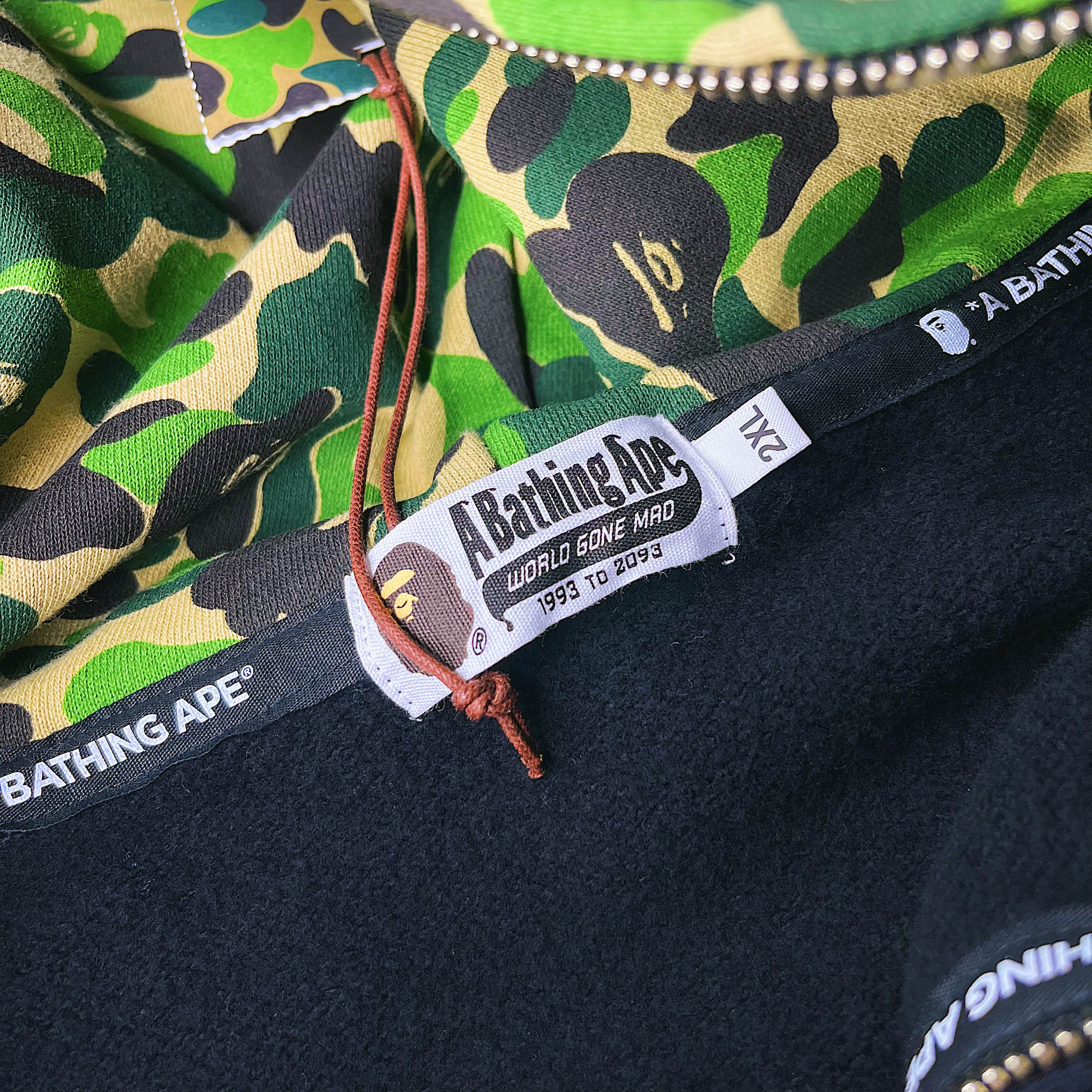 BAPE ABC SHARK FULL ZIP DOUBLE HOODIE BLACK FW19