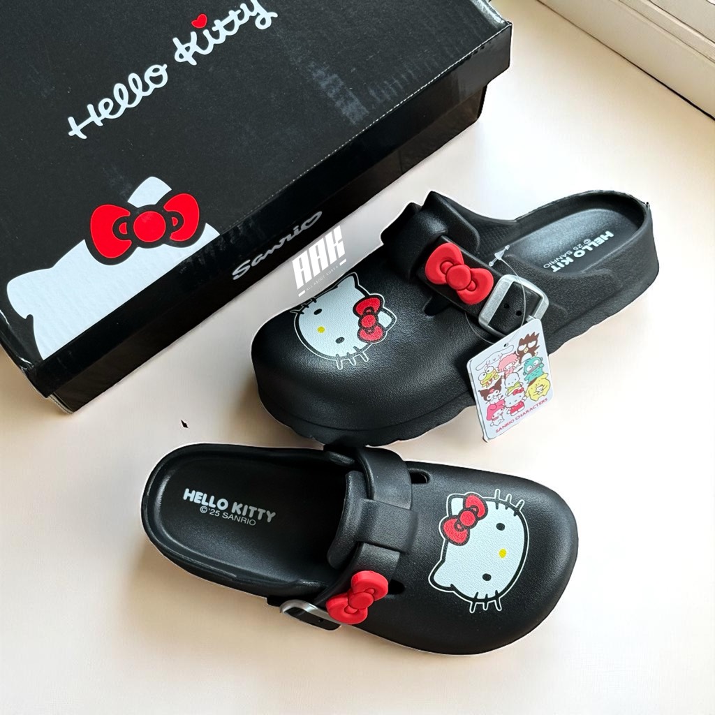 SANRIO X HELLO KITTY SLIDE ALL BLACK