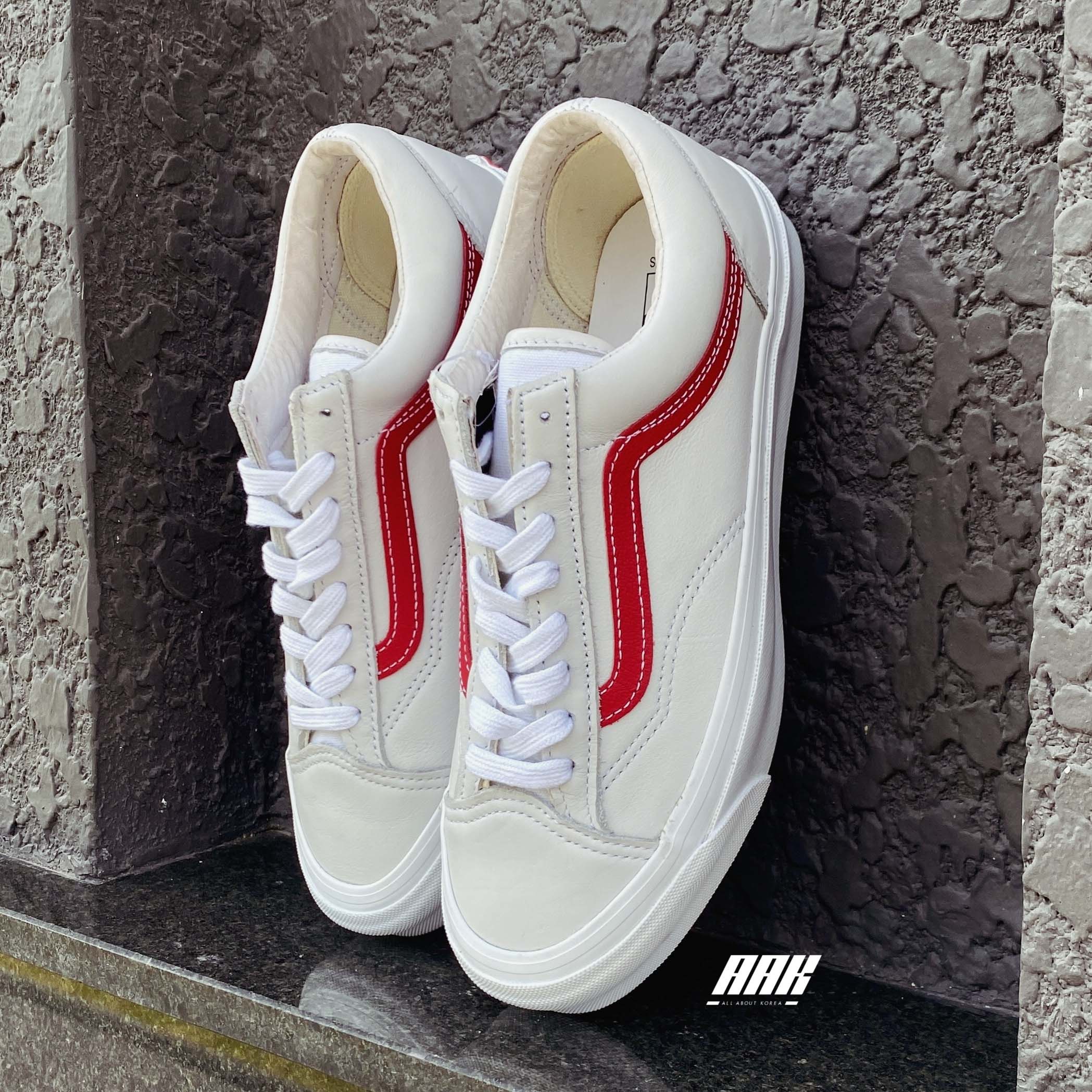 VANS VAULT OG STYLE 36 TRUE WHITE RED - VN0A4BVE21D