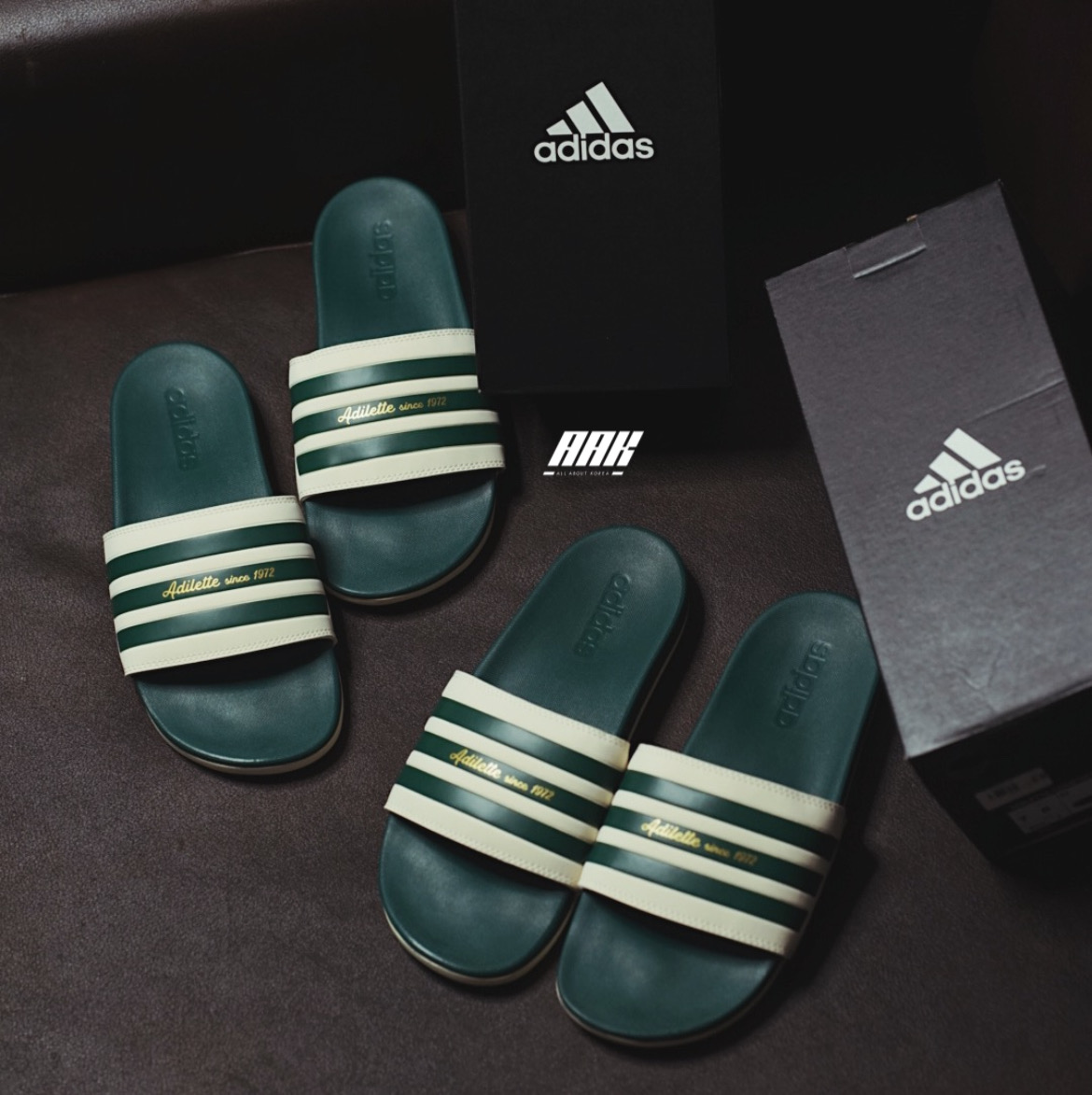 ADIDAS ADILETTE COMFORT GREEN ( GW8754 )