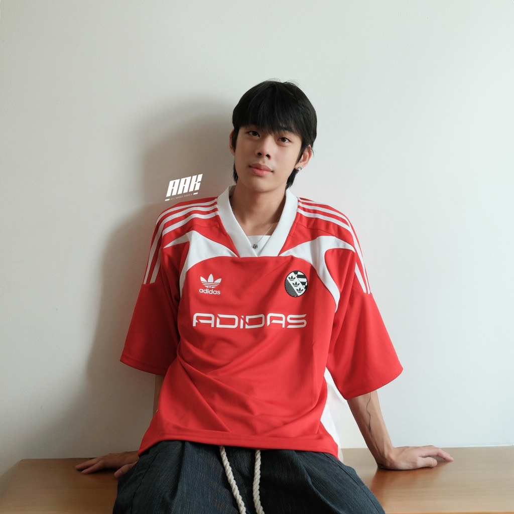 ADIDAS ADILENIUM OVERSIZED SHORT SLEEVE JERSEY 'Better Scarlet' - IW3637
