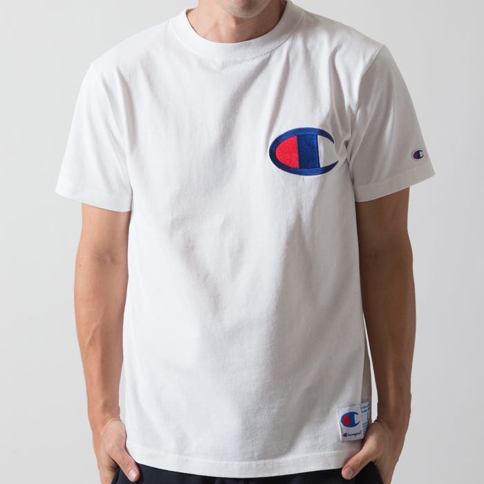 CHAMPION BIG LOGO PRINT T-SHIRT WHITE - 211984