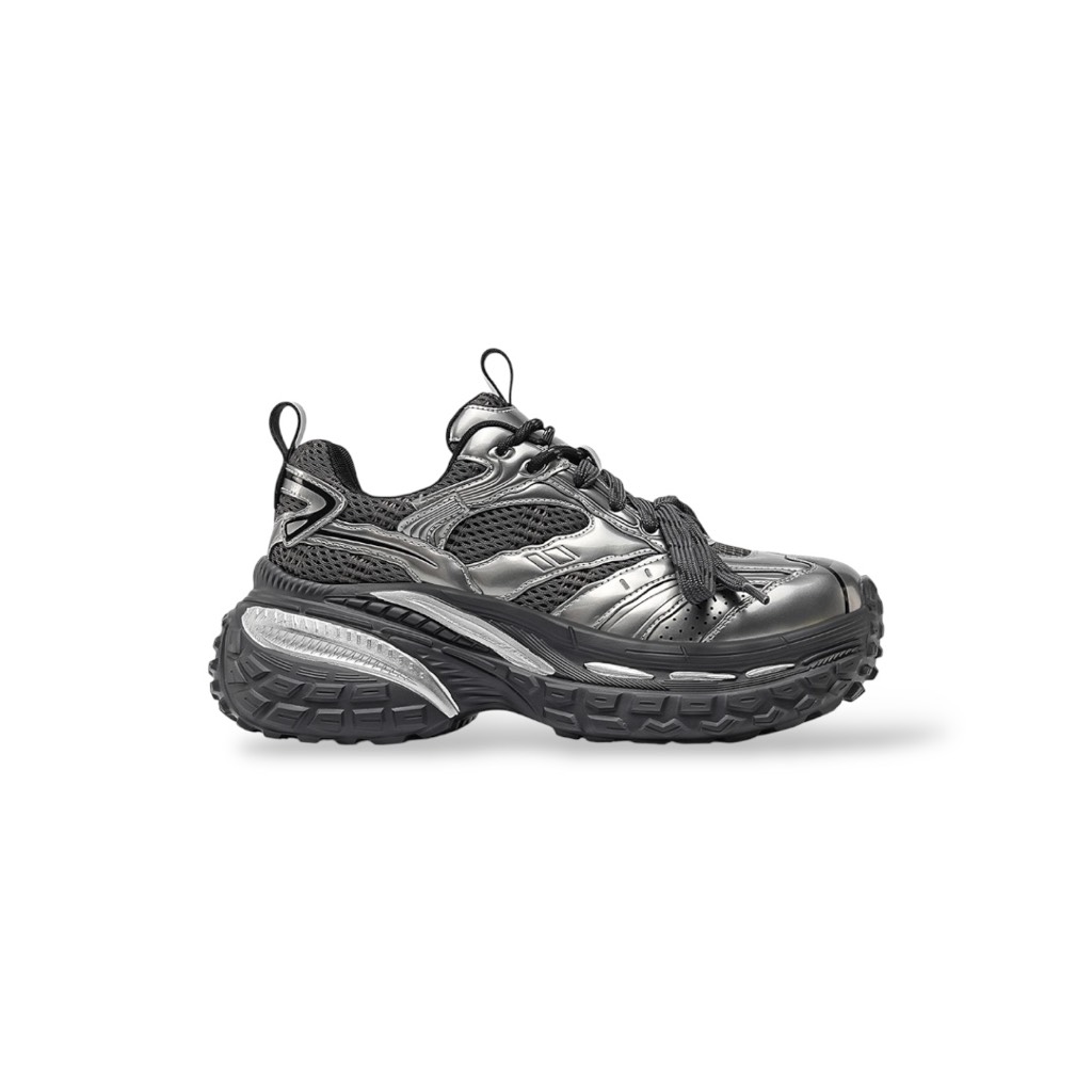 EBLAN CHUNKY SHOES - BLACK/SILVER