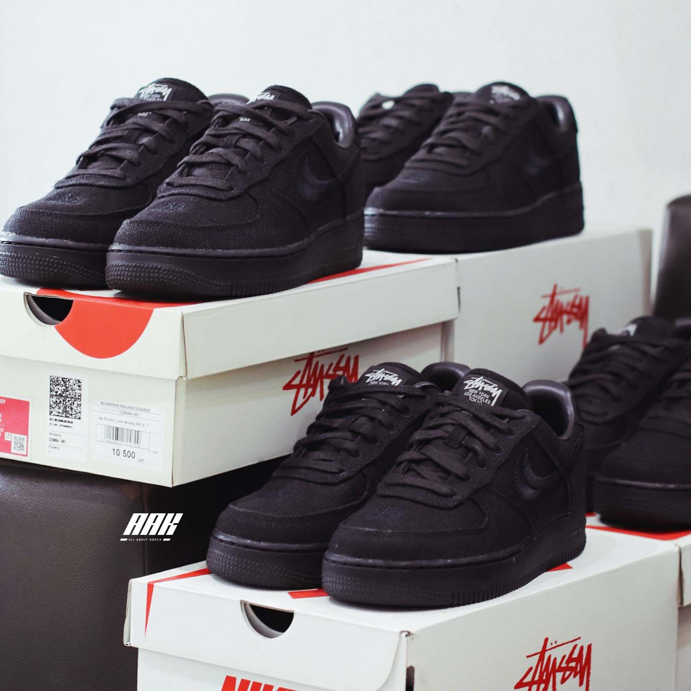 AIR FORCE 1 LOW X STUSSY BLACK NOIR CZ9084 001