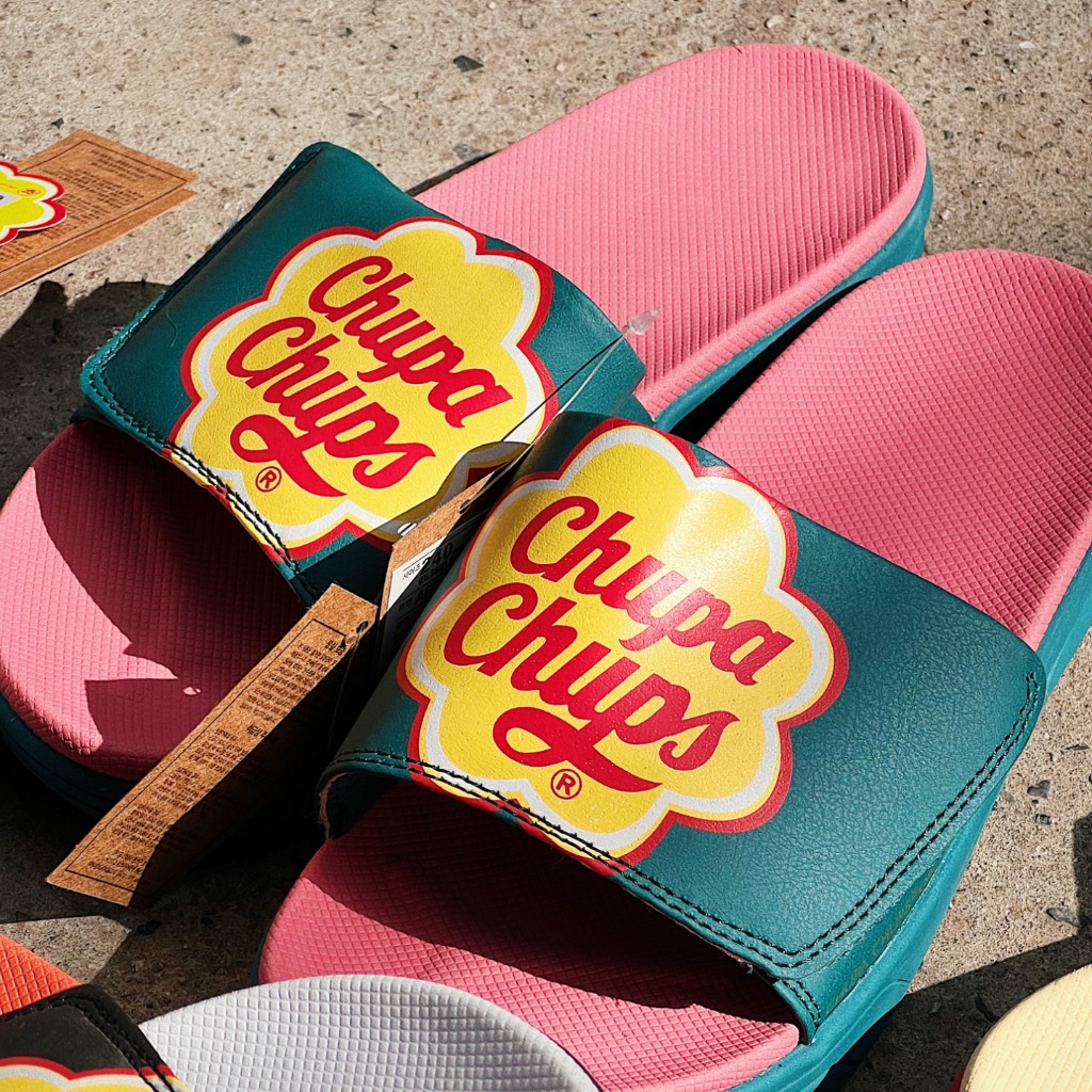 SHOOPEN X CHUPA CHUPS SLIPPERS GREEN - AFDU79S02