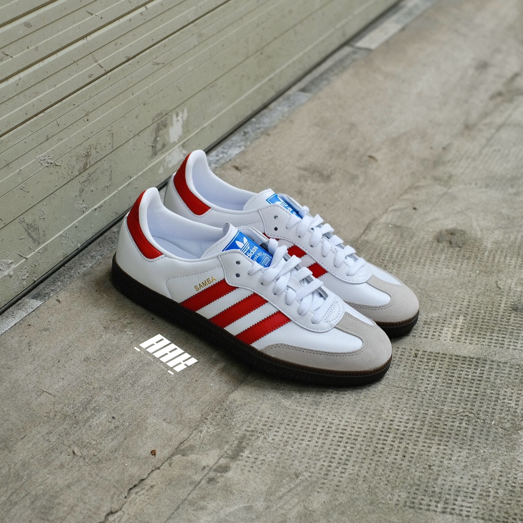 ADIDAS SAMBA OG ( IG1025) WHITE/ BETTER SCARLET