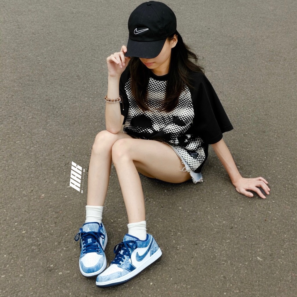 NIKE JORDAN 1 LOW SE 'WASHED DENIM' - CZ8455 100