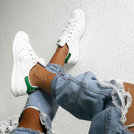 ADIDAS STAN SMITH WHITE GREEN B24105